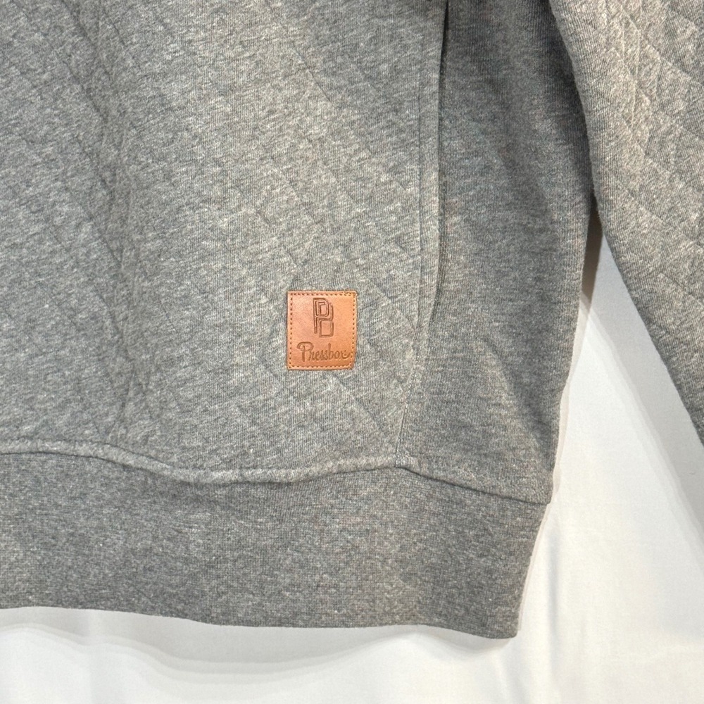 Oklahoma‎ Sooners Pressbox Women's S Moose Quilted Pullover Sweatshirt Grey NEW - Picture 3 of 11